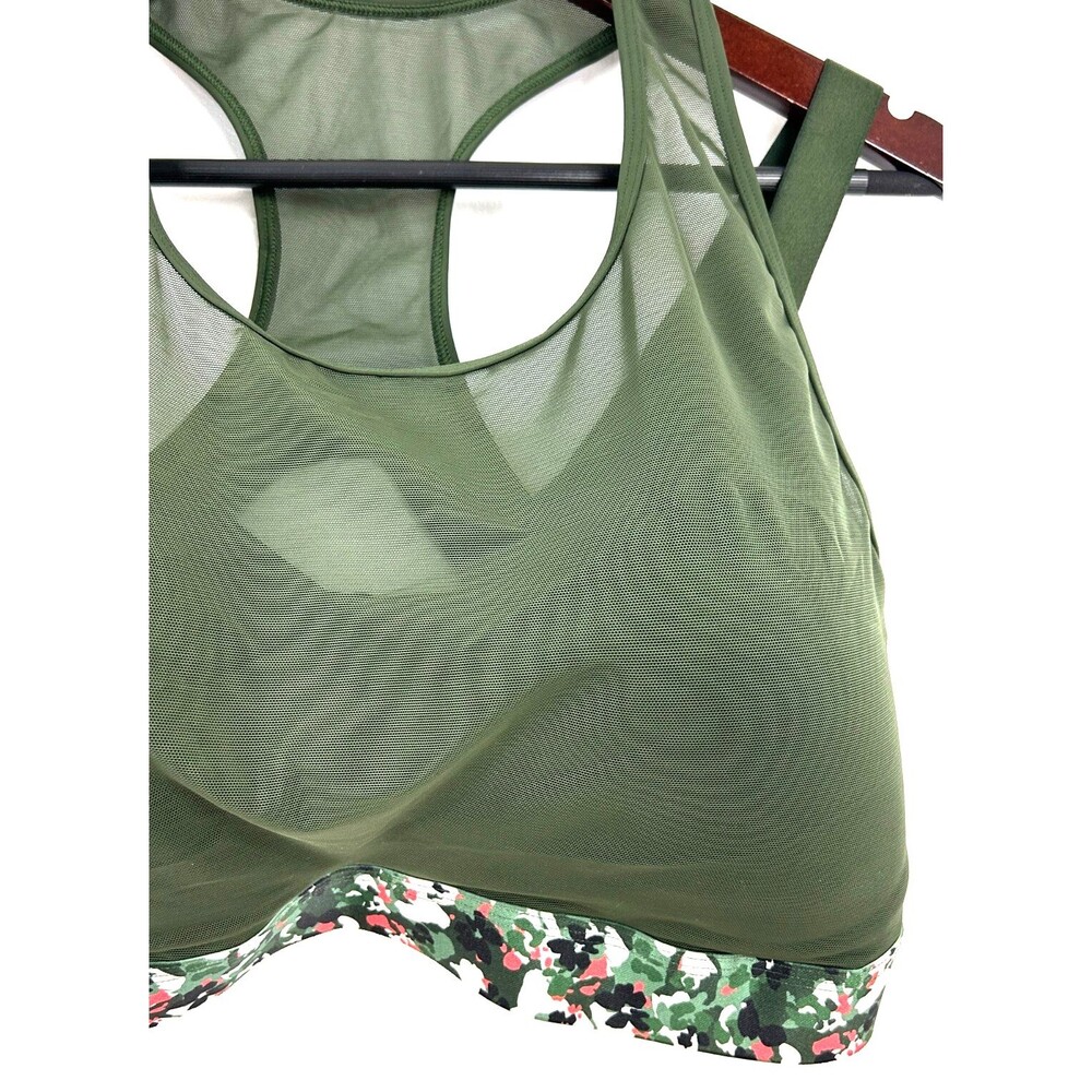 Adore Me Green 38DDD Micah Contour High Impact Sport Bra Mesh Adjustable Straps - Picture 7 of 12